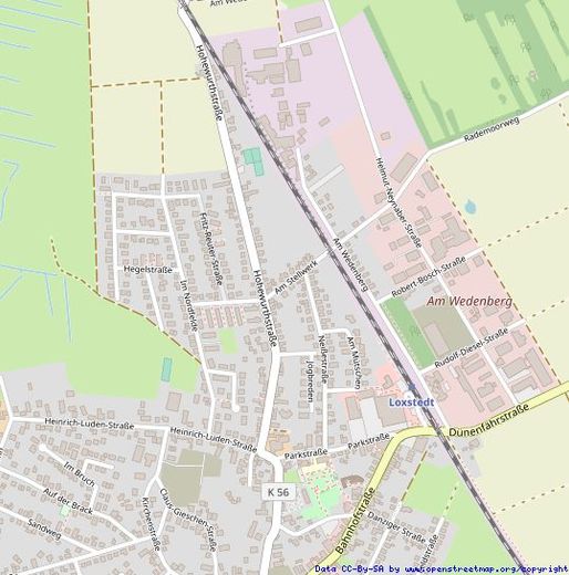 Moderne, beheizbare Halle für Produktion/Lage im Gewerbegebiet Loxstedt – Lageplan