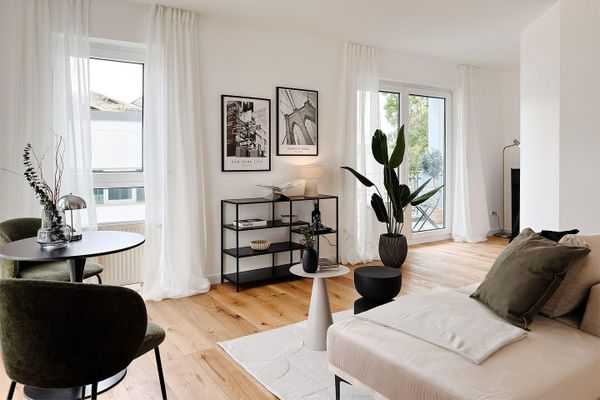 Design, spokój i widok na Ren – ekskluzywne mieszkanie 2-pokojowe z balkonem i garażem podziemnym