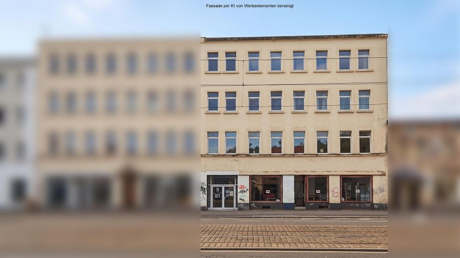 Storico edificio plurifamiliare con potenziale di sviluppo a Lipsia-Gohlis – Frontansicht Gebäude