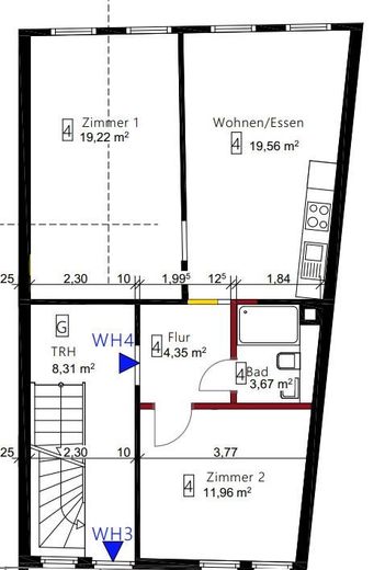 Gruntownie wyremontowane mieszkanie 3-pokojowe w sercu Bad Wimpfen! – Grundriss