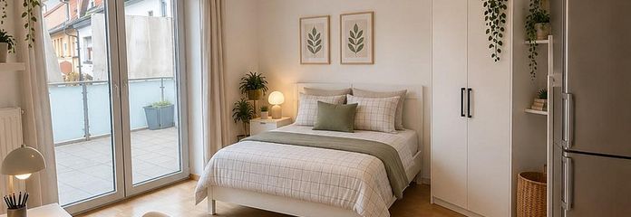 🔥 Camera arredata nel centro di Bruchsal - 580 € tutto incluso | Con accesso al balcone🌿 – Freies Zimmer Nr. 10 