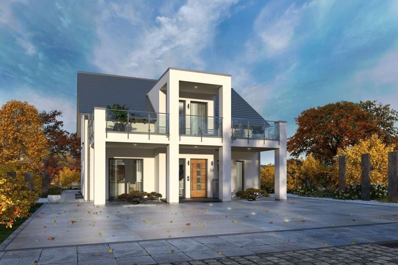 EINFAMILIENHAUS IM HAMPTON-STIL - mit Wohnkeller – Ansicht Eingang