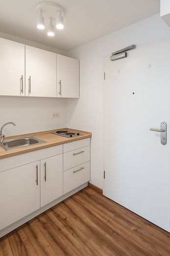 EOS urban living – Appartement meublé d’une pièce dans le Nordend – Küche