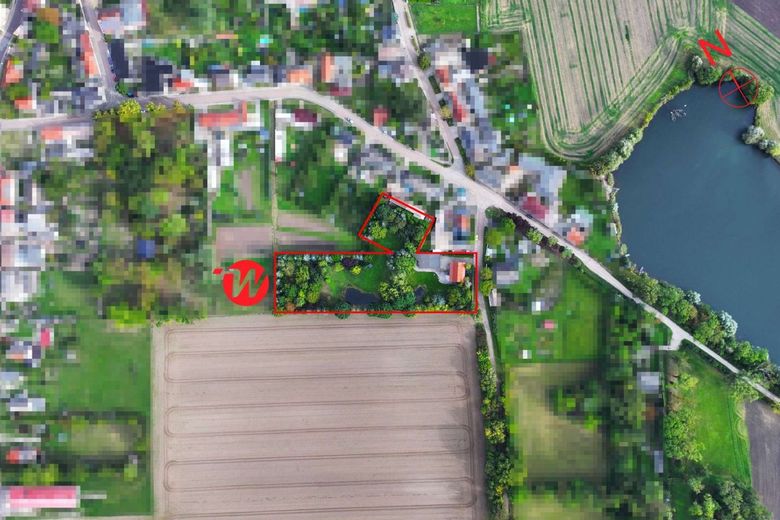Ungestörtes Leben auf idyllischem Grundstück mit Teichen &amp; traumhaftem Einfamilienhaus bei Staßfurt – Vogelperspektive