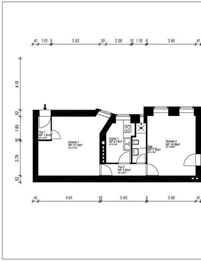 Privatverkauf 56m² Altbau-Wohnung im Heckmannufer, Wrangelkiez – Tür rechts wird geschlossen