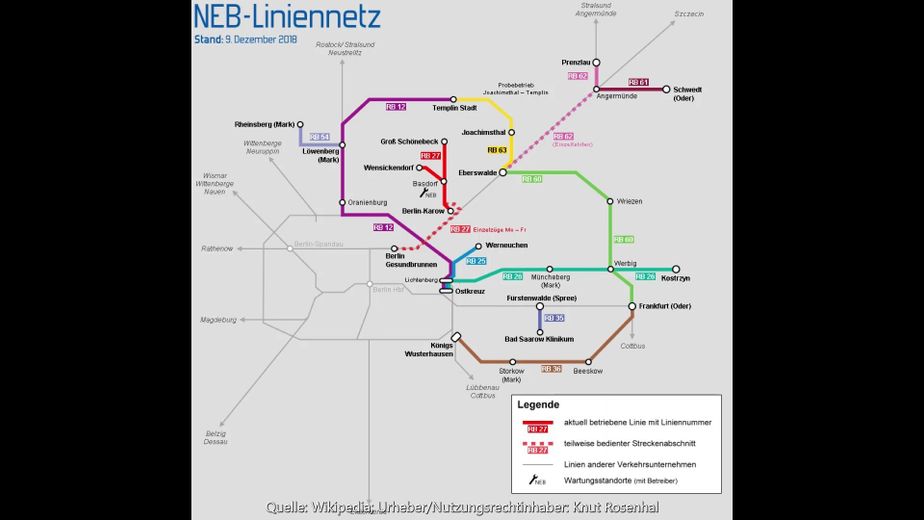 Liniennetz NEB