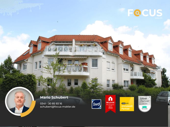 Markkleeberg - Appartement de 2 pièces dans un cadre idyllique avec balcon, salle de bains avec lumière naturelle et place de parking – Photo 1