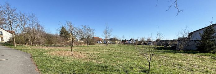 Blick auf das Grundstück