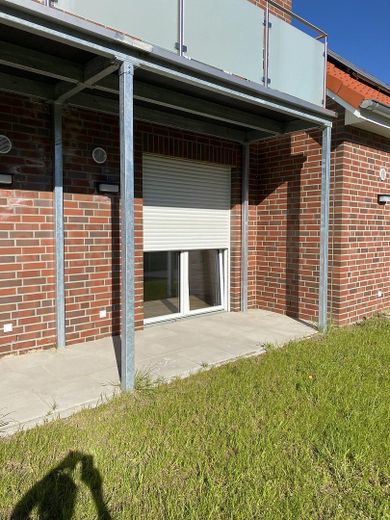 Fischerhude - Quelkhorn Barierefreie EG-Neubauwohnung in KfW 40 Ausführung, bezugsfertig – Terrasse Schlafzimmer