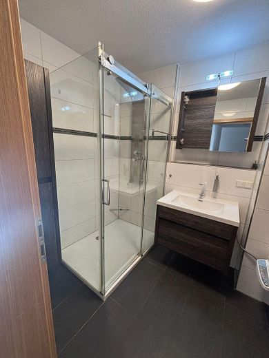 Bad mit großer Duschkabine