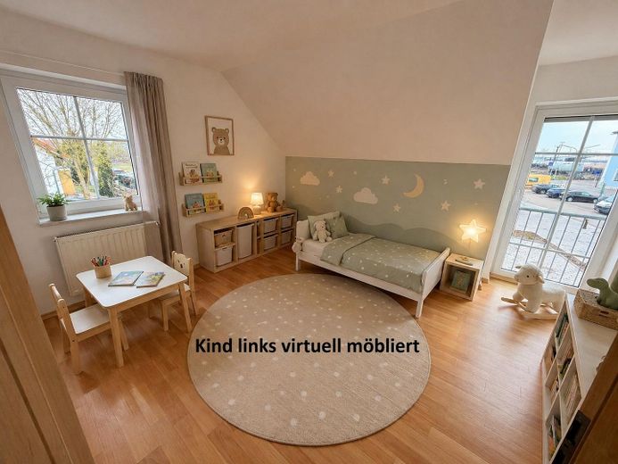 1-gezinshuis in 93333 Neustadt/Do (bj 2003), 120m² woonoppervlakte, 532m² grond en dubbele garage – OG Kind links virtuell möblier