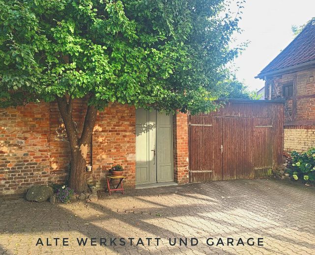 Maison à colombages avec cour intérieure, atelier et garage – vieille ville d’Uelzen, sans commission – Werkstatt Garage Innenhof