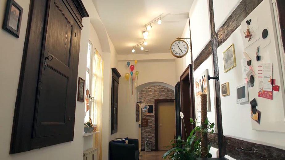 Flur mit Fachwerkelemente