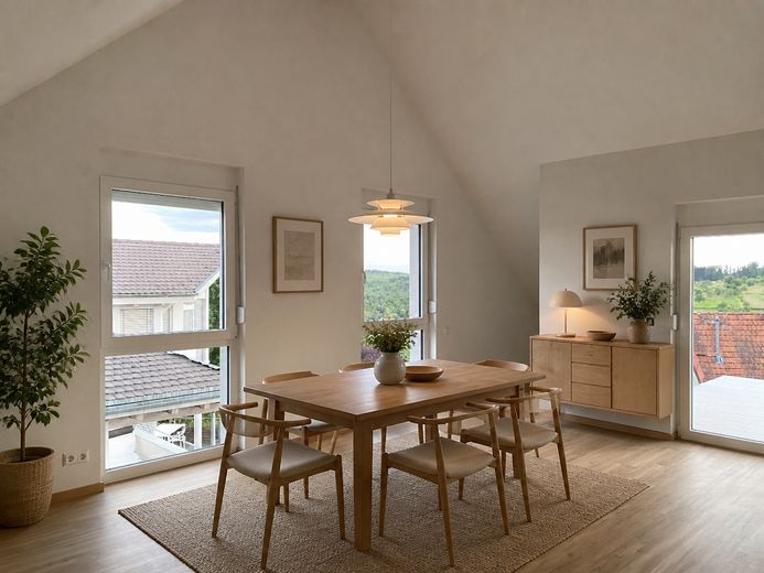Living with panoramic views of the Schönbuch in Pliezhausen-Rübgarten – Dachgeschoss