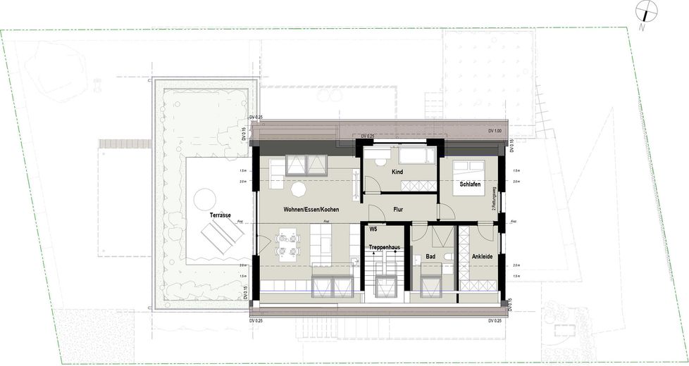 Penthouse met fantastisch dakterras en 2 parkeerplaatsen buiten – Grundriss