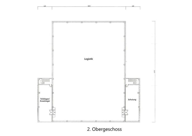Grundriss Logistik zweiter Sto