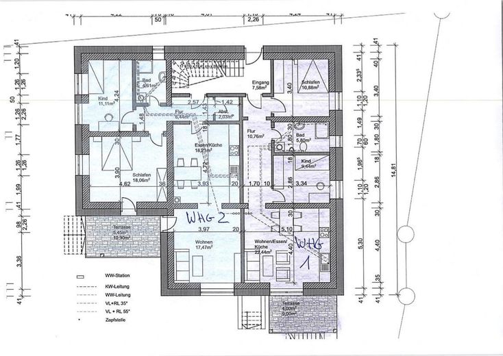 Grundriss WHG1 und WHG2