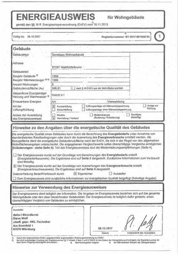 Energieausweis Seite 1