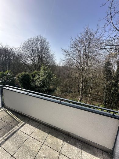 Schöne Sanierte 3-Zimmer Wohnung am Waldrand von Dellwig – Balkon Blick Winter