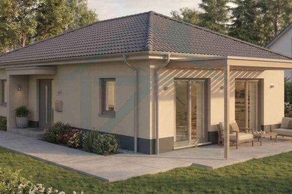 Bungalow in muratura con 75 m² di superficie abitabile, inclusi circa 500 m² di terreno, a Rothenstein-Ölknitz.