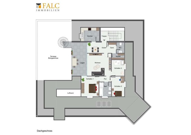 Solides Gewerbeinvestment - Zentrale Lage, starke Mieter, sichere Perspektive – Grundriss Dachgeschoss