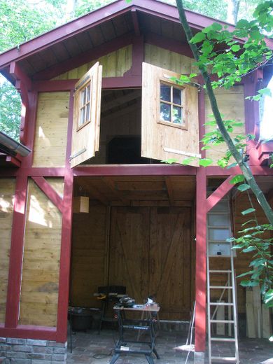 Werkstatt mit Schlafboden