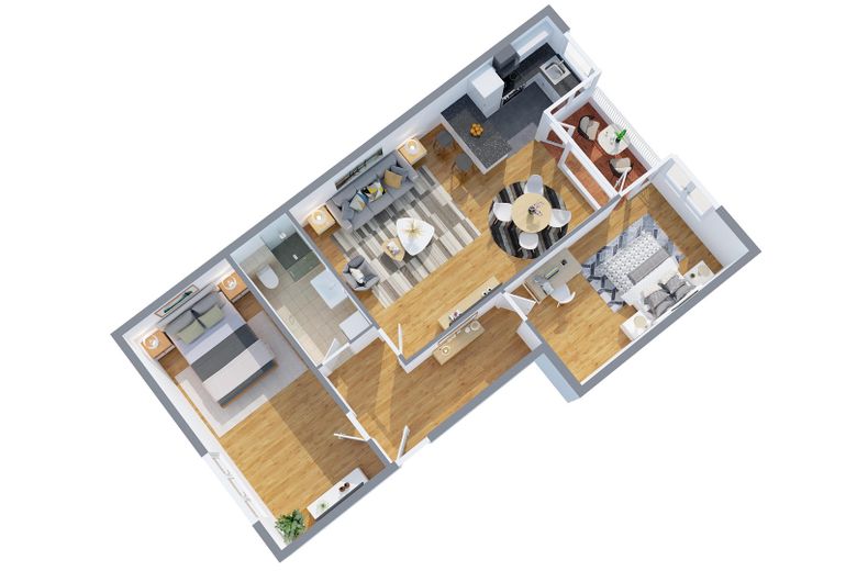 Zentrale & kernsanierte 3-Zimmer-Wohnung mit Loggia und Blick ins Grüne (befristet) – Foto 19