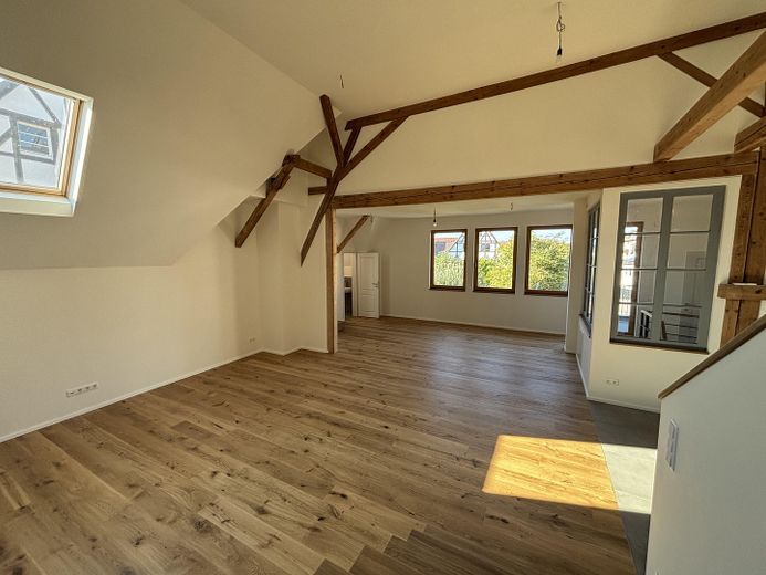 Vida única: loft con balcón soleado y jardín privado – Wohnbereich