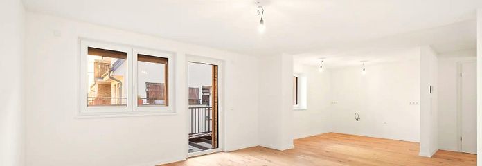 3.5-room ground-floor apartment, first occupancy after complete renovation – up to €45,000 KfW grant – Küche und Esszimmer