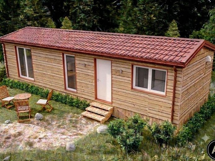 Tiny House ohne Grundstück - Neuwertiger Bungalow im Blockhausstil – Foto 1