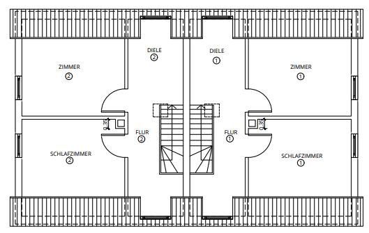 Doppelhaus mit 2 Doppelhaushälften * in Feucht – DG