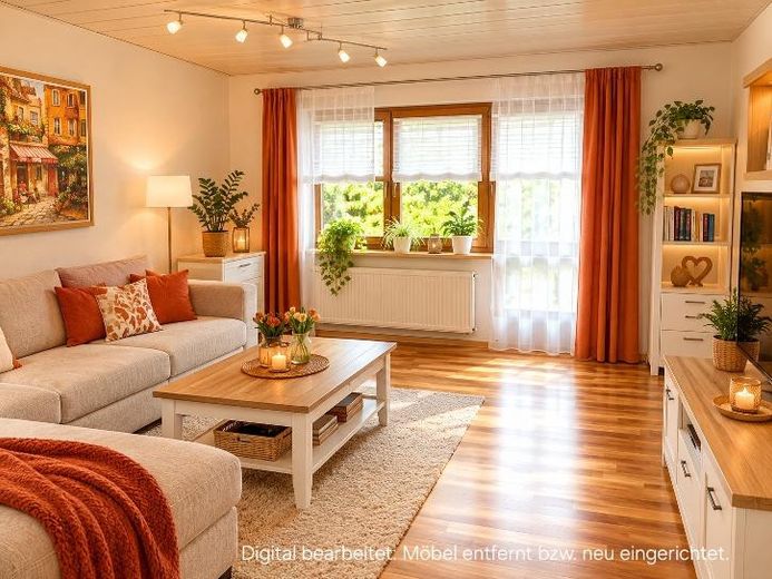 Charmant appartement de 3 pièces en rez-de-chaussée avec terrasse, balcon et garage à Roth – Photo 3