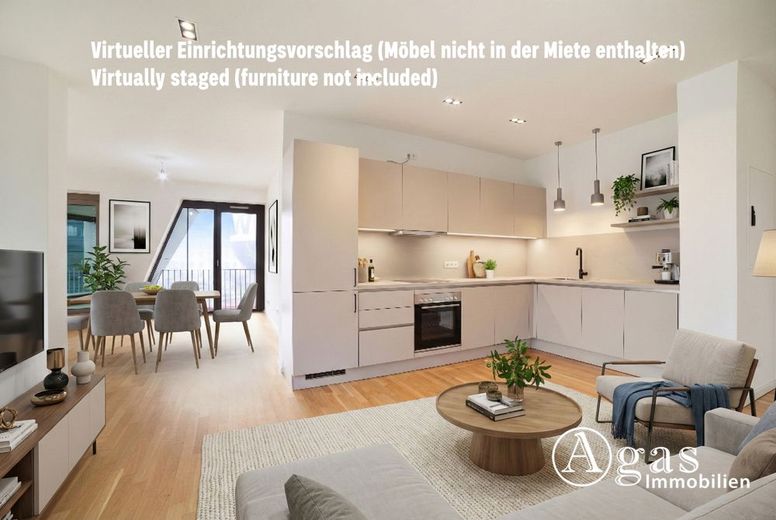 Berlin-Mitte'de yaklaşık 141 m², hazır mutfak ve harika balkonlu özel 4 odalı daire! – Virtueller Einrichtungsvorschlag (Möbel nicht in der Miete enthalten)