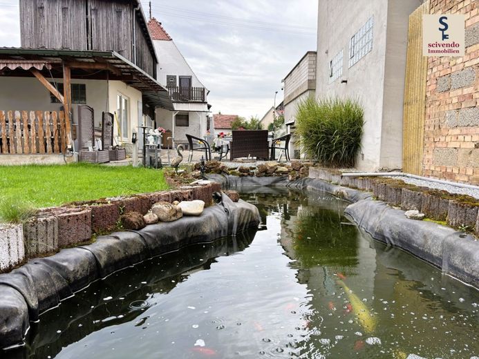 Preiswertes Haus  mit großem Hof &amp; Scheune – Teich