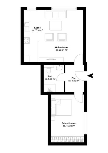 Helle 2-Zimmer-Erdgeschoss-Einliegerwohnung (60m2) – ALLES inklusive ab 15. Juli frei – Foto 26