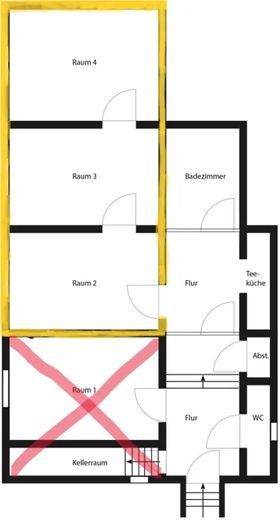 Charmantes Altbau Büro direkt an der Theresienwiese // Kreativer Raum in Top Lage der Ludwigvorstadt – Grundriss