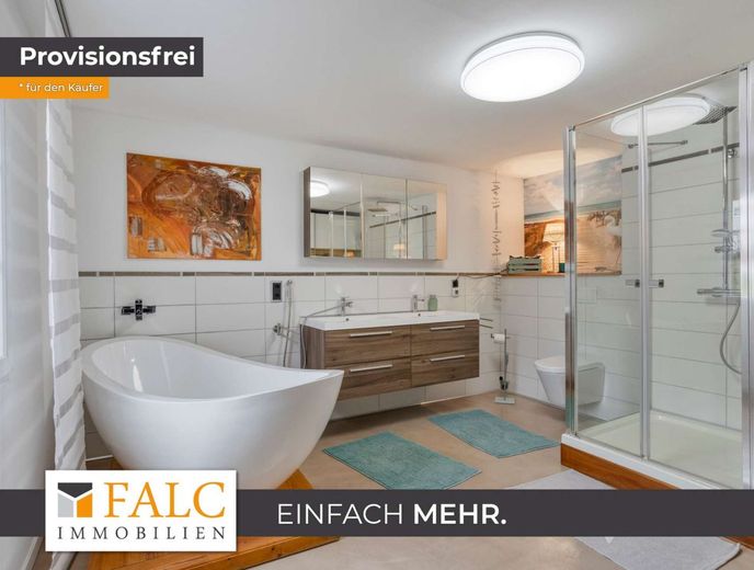 Moderne Idylle im Fachwerkhaus - Wohnen und Arbeiten unter einem Dach mit Einliegerwohnung! – Tageslichtbad (Hauptwohnung)