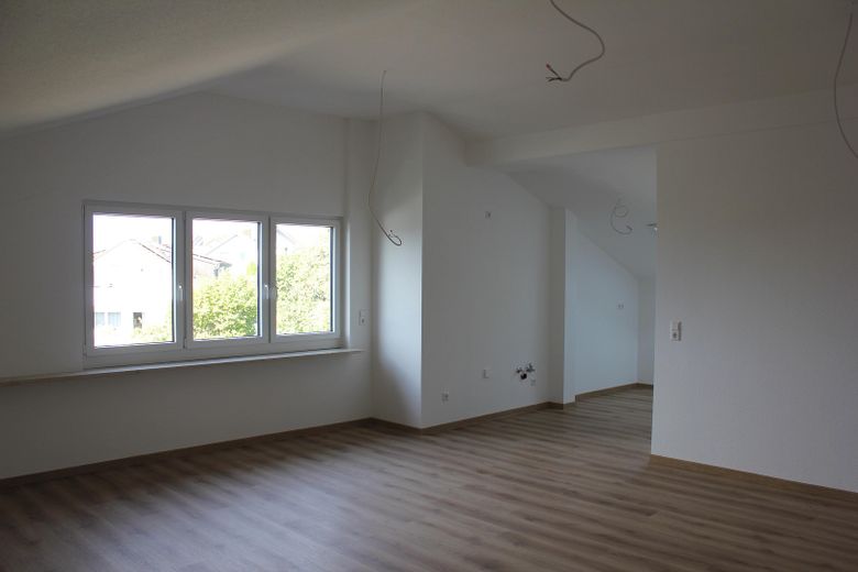 Wohnzimmer mit offener Küche