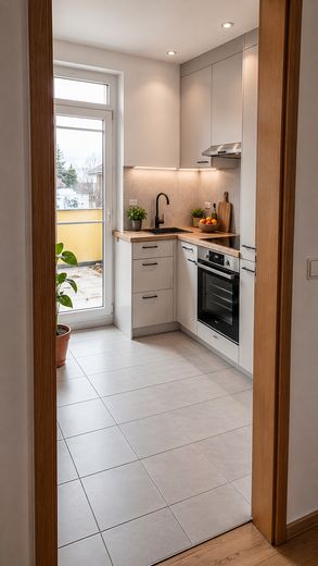 Familienfreundliche 4-Zimmer-Maisonettewohnung mit Terrasse in Berlin-Johannisthal – Küche