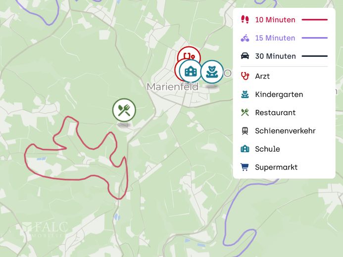Ruhig gelegene Doppelhaushälfte mit viel Platz und Naturteich – Mikrolageplan