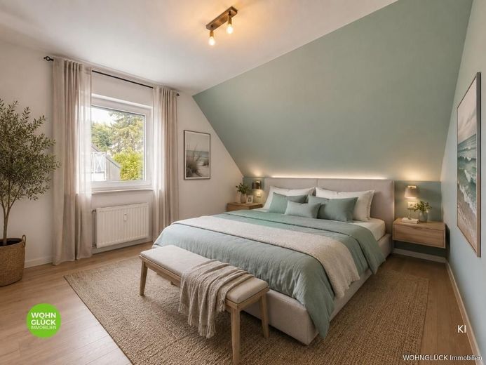 Bezaubernde Maisonette Wohnung mit Traumbalkon – Schlafzimmer Eltern