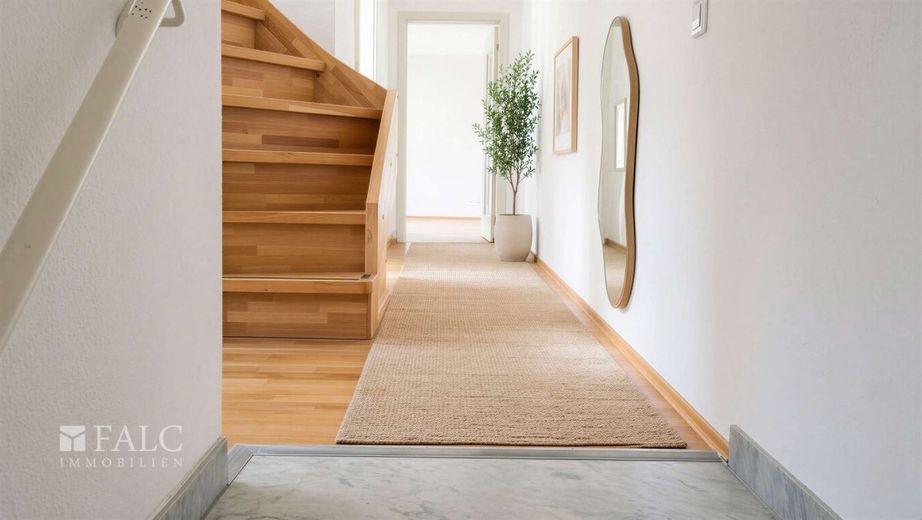 Lichtdurchflutete Maisonette-Wohnung mit zwei Balkonen in zentraler Lage von Wiesloch zu vermieten – Flur KI