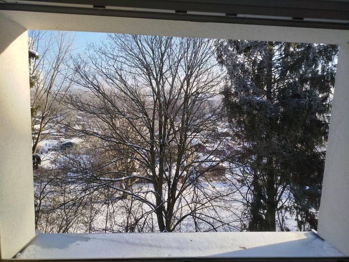 Blick aus dem Fenster -Winter