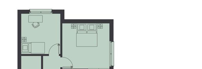 Grundriss mit Wohnflächen