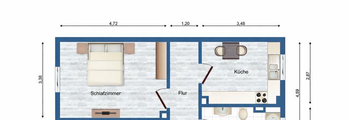 Beispielgrundriss 2-RMW