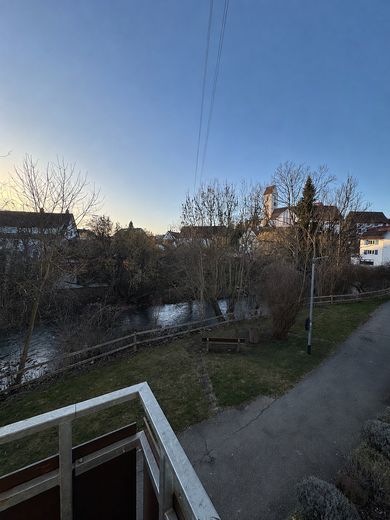 Helle 4-Zimmer Wohnung mit großem Balkon, Garten und Kamin – Aussicht