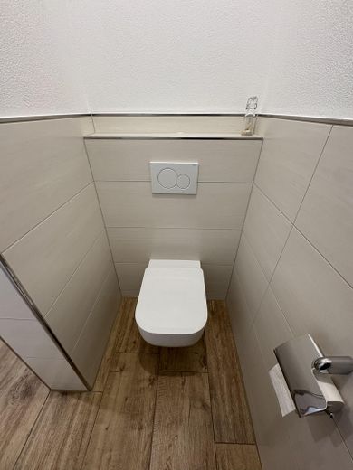 Aussicht ins Grüne! Lichtdurchflutetes Massivhaus in Bihlafingen, provisionsfrei – Badezimmer Erdgeschoss
