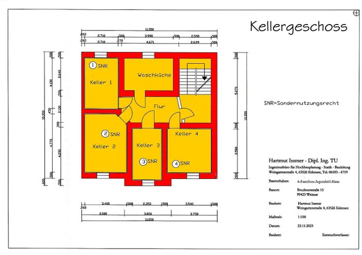 4-Zimmer-Eigentumswohung in Jugendstilhaus Weimar – Kellergeschoß