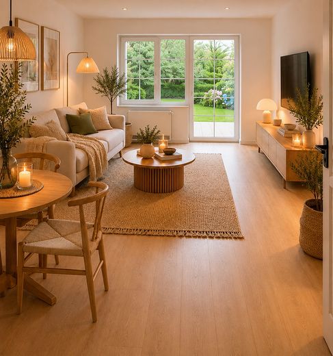 Frisch saniert: 2-Zimmer-EG-Wohnung mit Terrasse bei Büsum – Traumhaftes Wohnzimmer