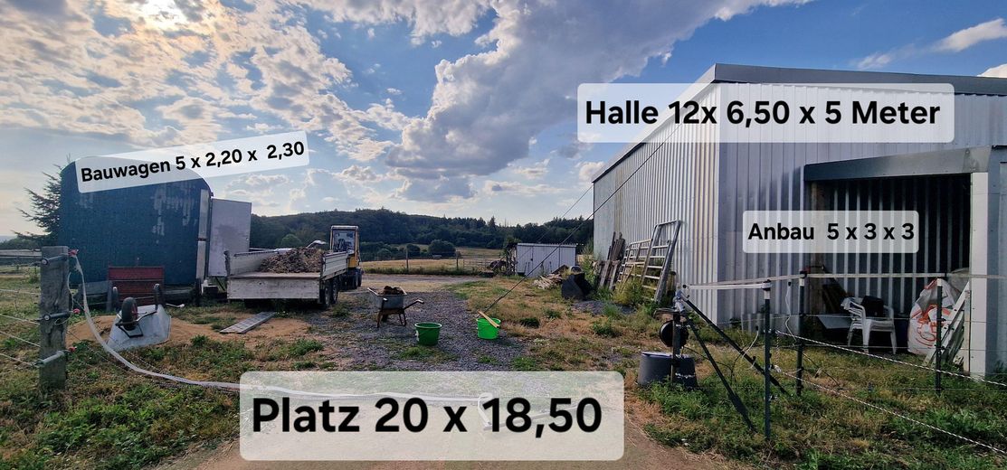 Landhaus Generationenhof mit bis zu 10 ha Land und Bachlauf – Heuhalle Bauwagen Anbau